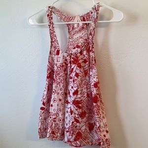 Red and White Halter Top - M